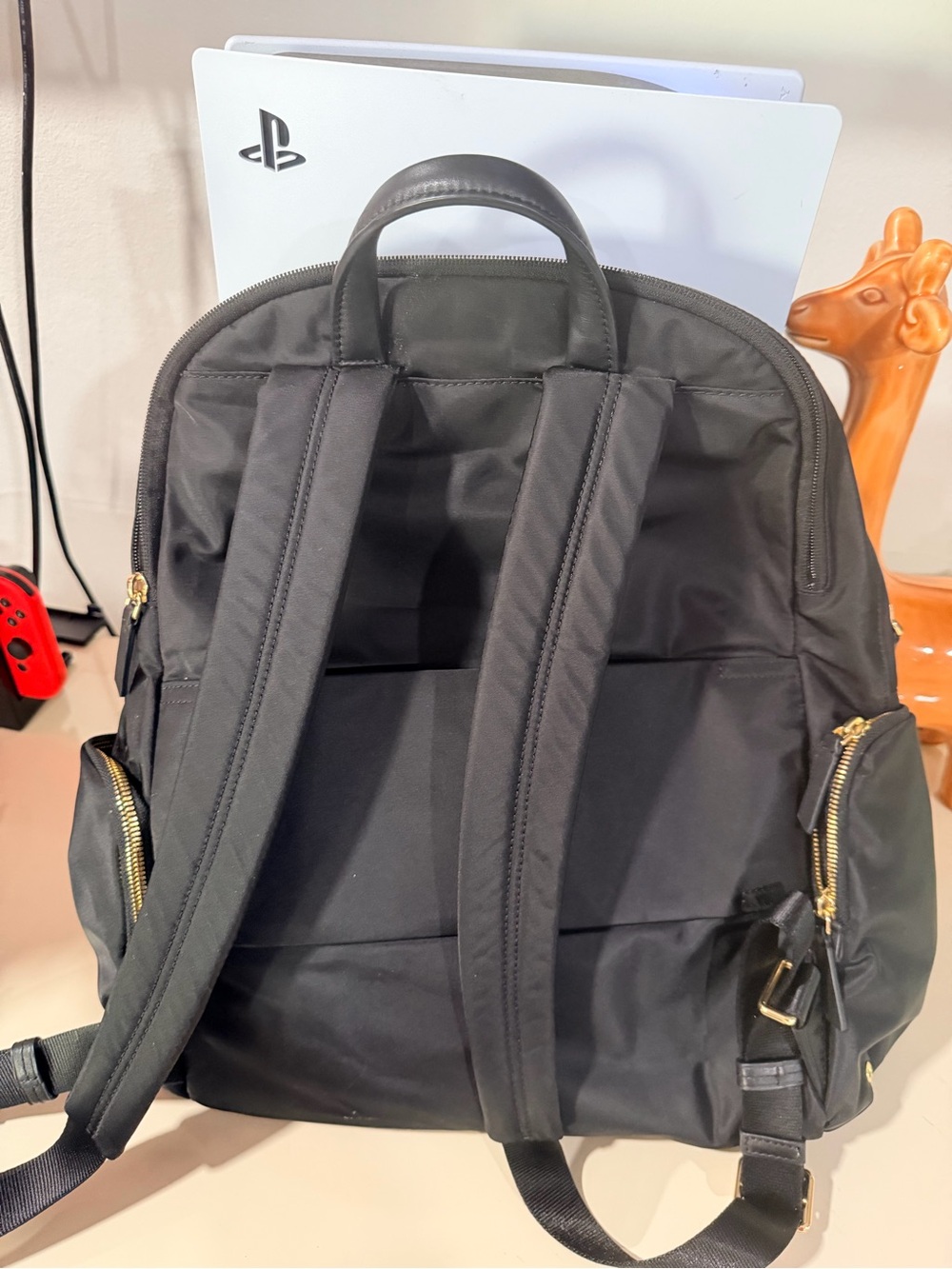ONE DAY SALE 🫶🏻Tumi Black Nylon Backpack with Gold-Tone Hardware - Picture 11 of 16